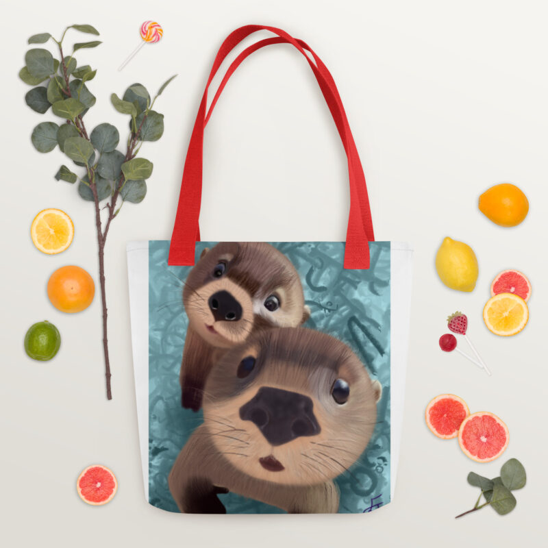 Cute Otters Tote bag - Image 6