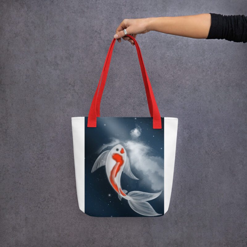 Koi swimming in the stars Tote bag - Image 4