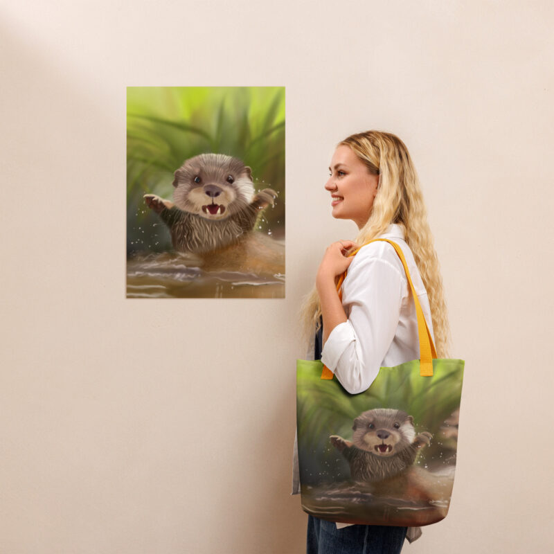 Baby otter Tote bag - Image 3