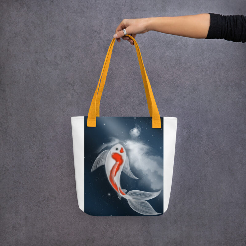 Koi swimming in the stars Tote bag - Image 5