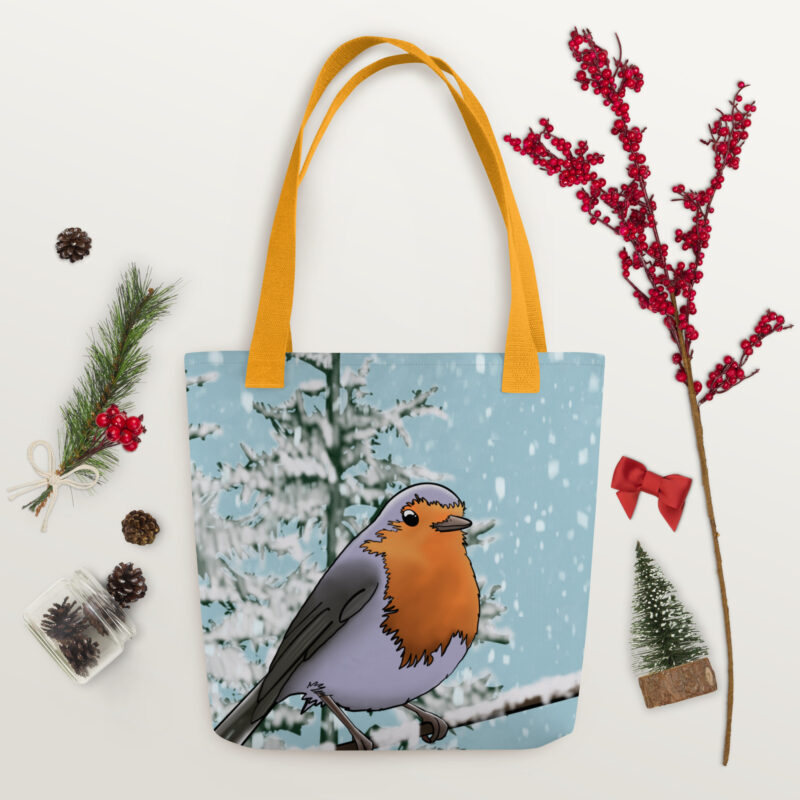 Winter Robin Tote bag - Image 8