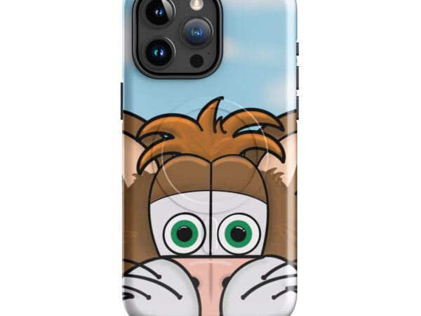 Cartoon cat face MagSafe® tough case for iPhone®