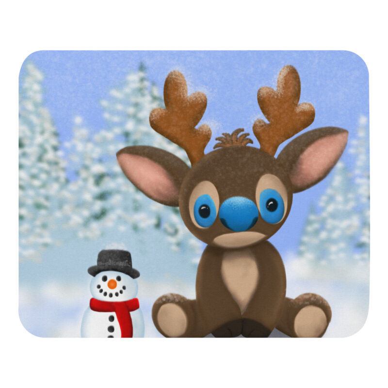 Cartoon Reindeer Mouse pad