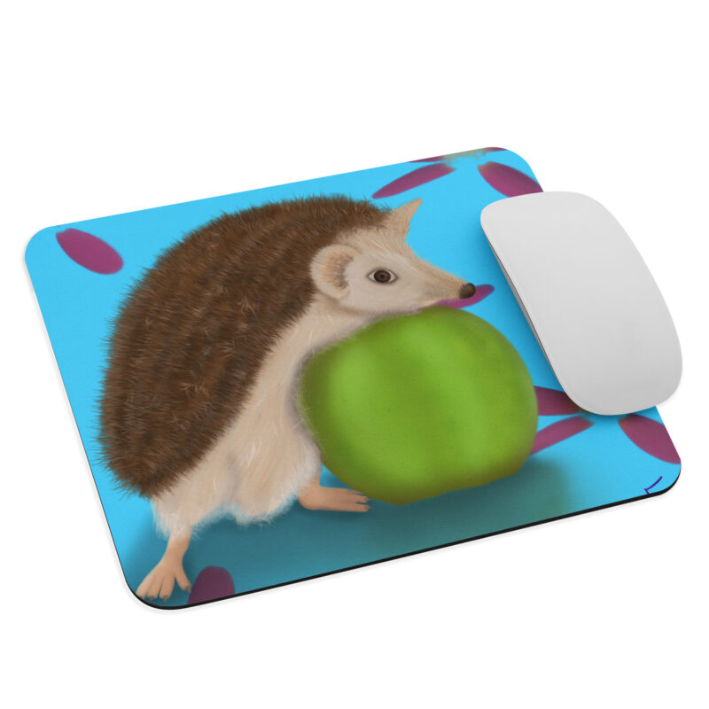 Hedgehog with Apple Mouse pad - Image 3