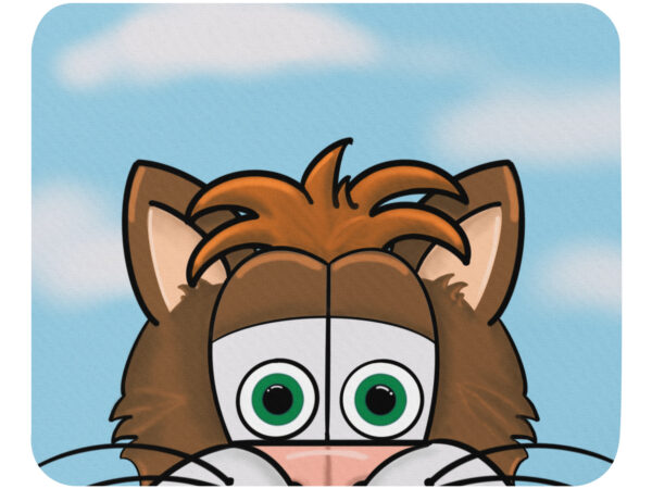 Cartoon cat face Mouse pad
