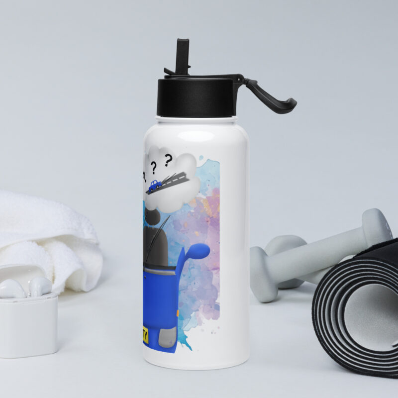 Driving Anxiety Stainless steel water bottle with a straw lid - Image 3