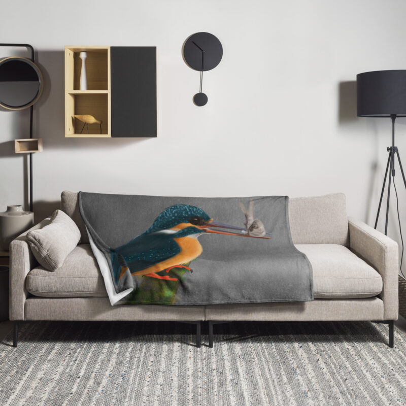 Kingfisher Throw Blanket
