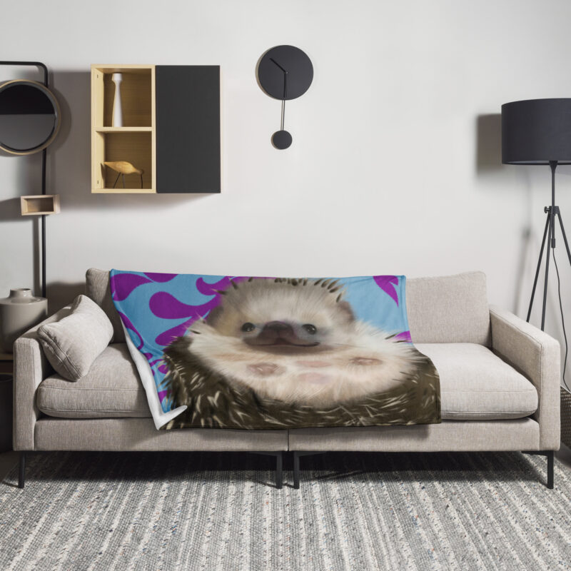 Hedgehog belly Throw Blanket