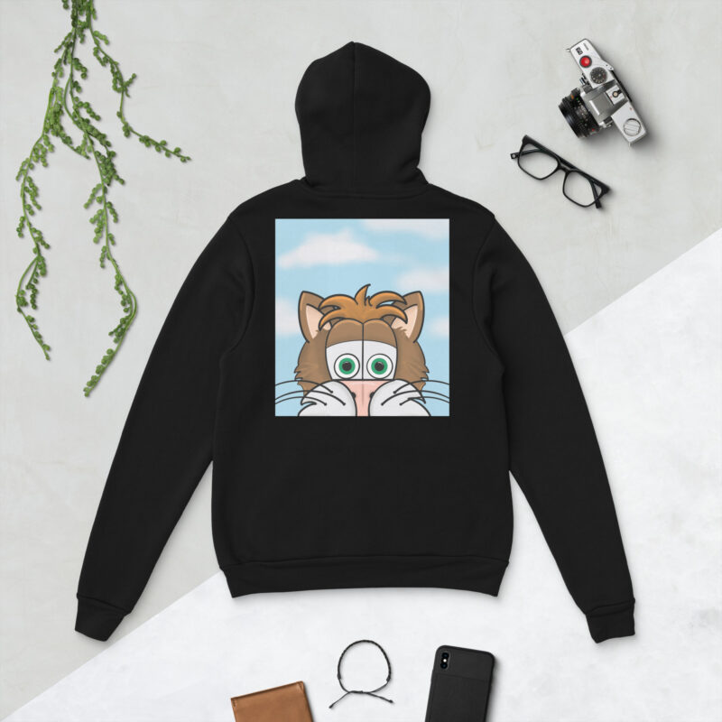 Cartoon cat face Unisex hoodie - Image 3