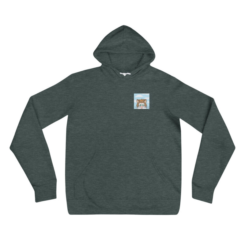Cartoon cat face Unisex hoodie - Image 5