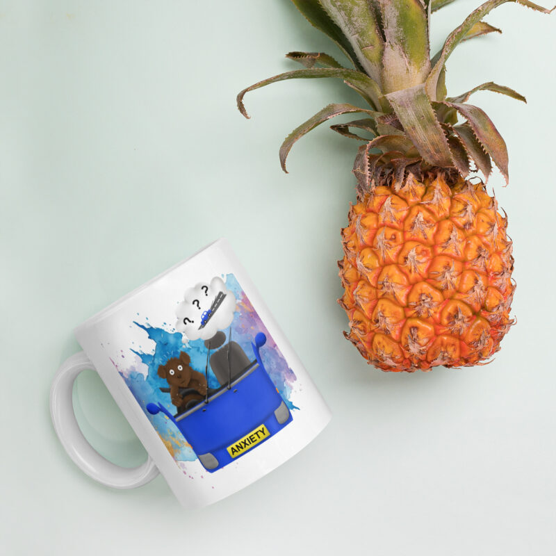 Driving Anxiety White glossy mug - Image 4
