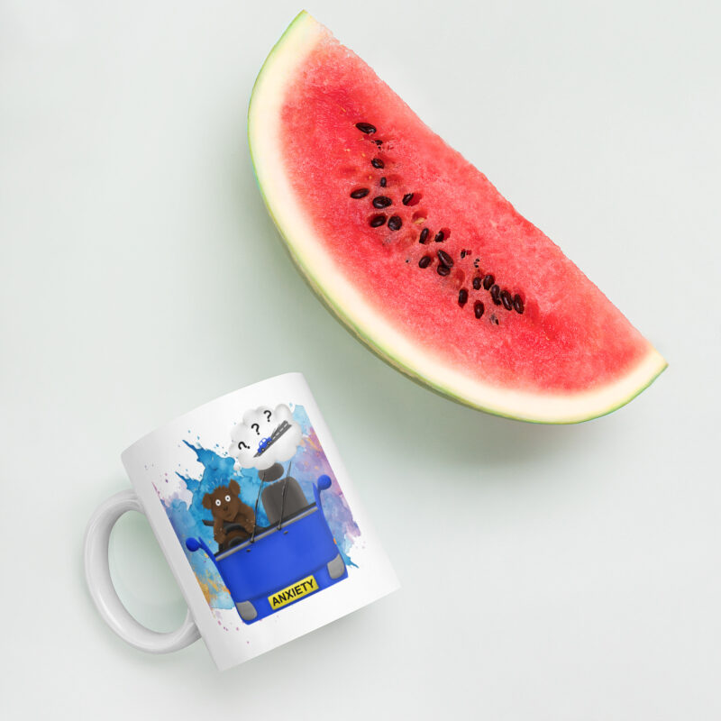 Driving Anxiety White glossy mug - Image 5