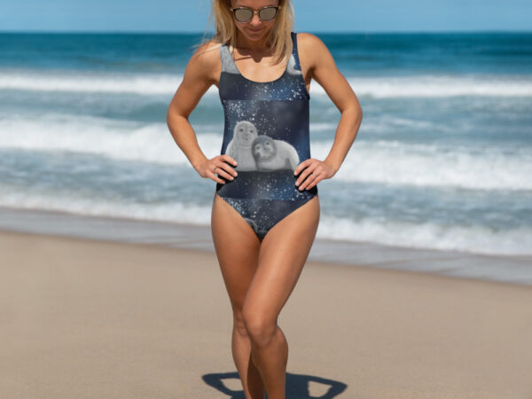Cuddling Seals One-Piece Swimsuit