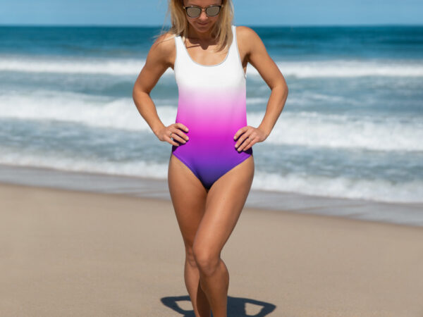 Pink abstract 2 One-Piece Swimsuit