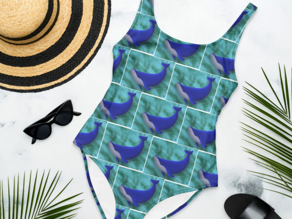 Blue Whale One-Piece Swimsuit