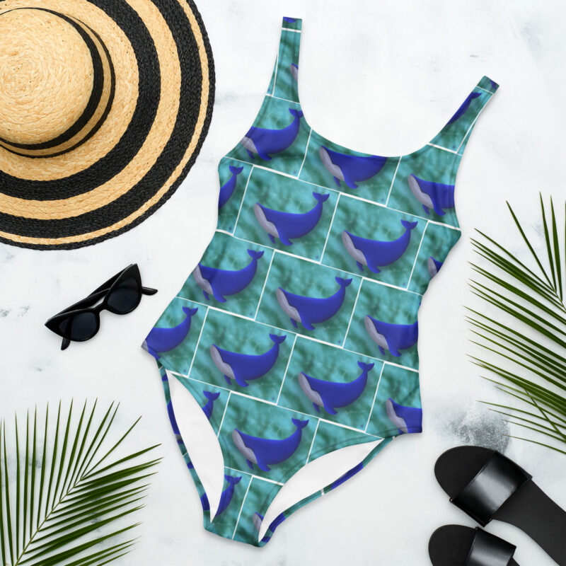 Blue Whale One-Piece Swimsuit