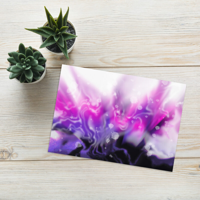 Pink abstract 3 Greeting card