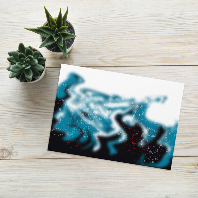 Green abstract Greeting card