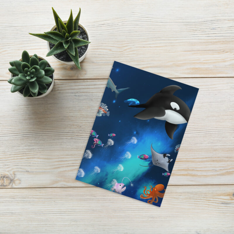 Ocean within the stars Greeting card