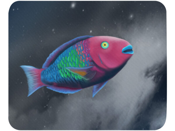 Parrot Fish Mouse pad