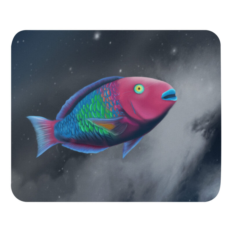 Parrot Fish Mouse pad
