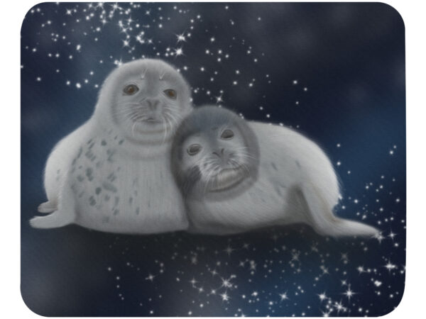 Cuddling Seals Mouse pad