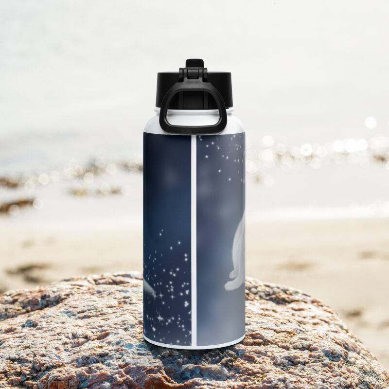 Cuddling Seals Stainless steel water bottle with a straw lid - Image 4