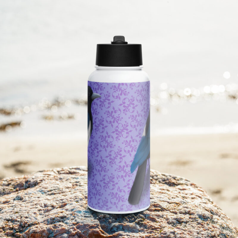 Magpie Stainless steel water bottle with a straw lid - Image 3
