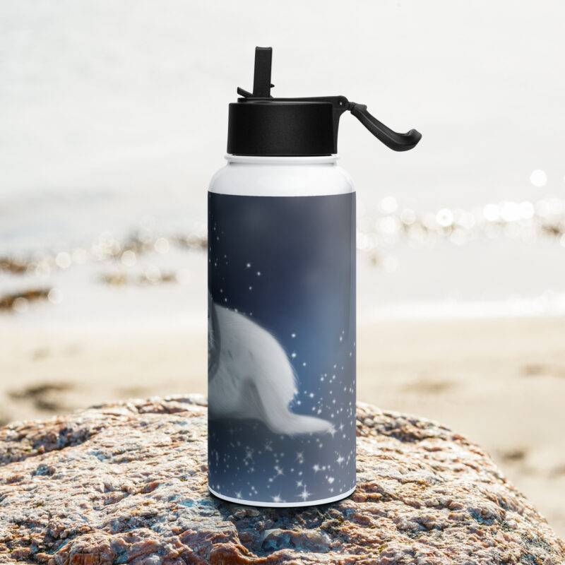 Cuddling Seals Stainless steel water bottle with a straw lid - Image 3