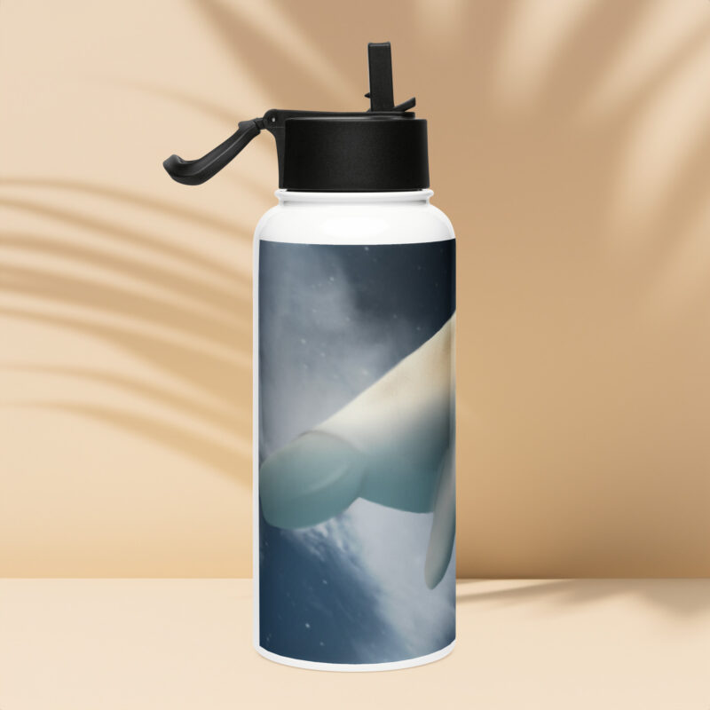 Manatee Stainless steel water bottle with a straw lid - Image 2