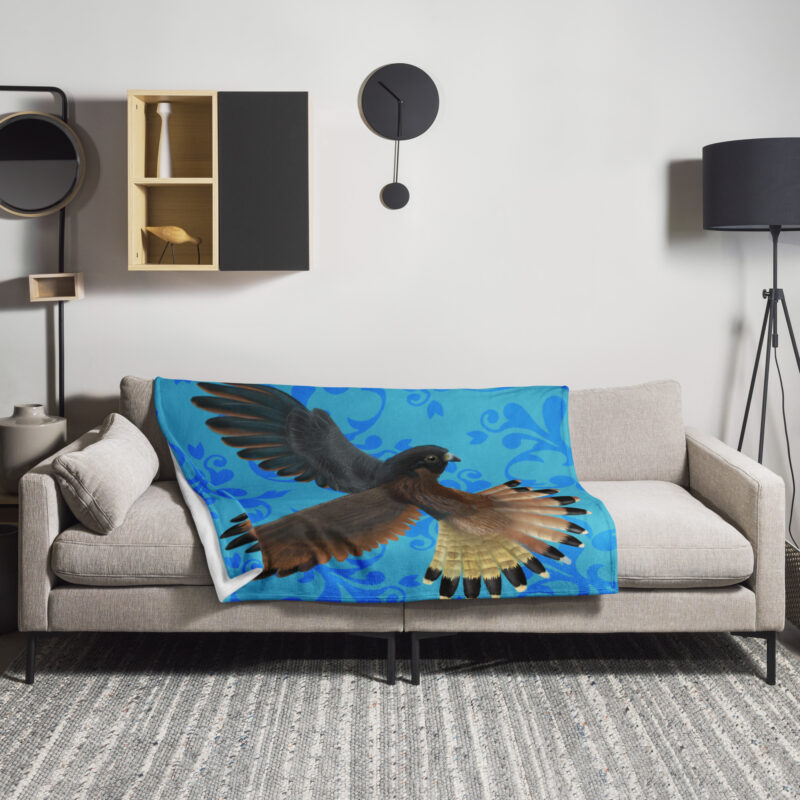 Peregrine falcon Throw Blanket