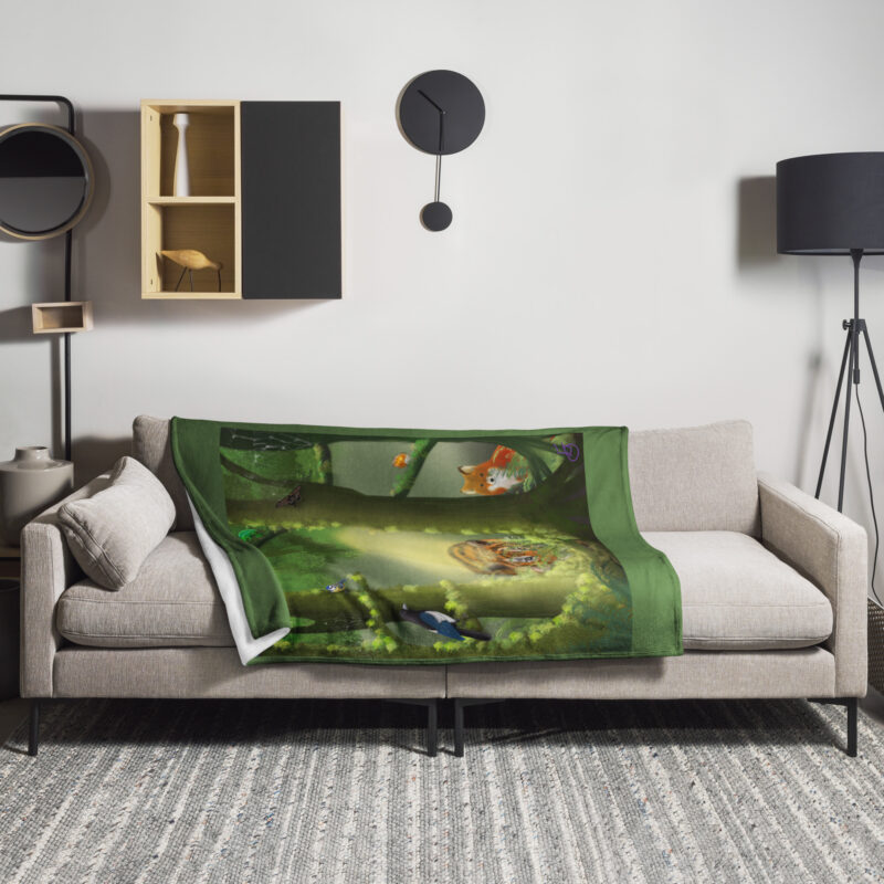 Forest Creatures Throw Blanket