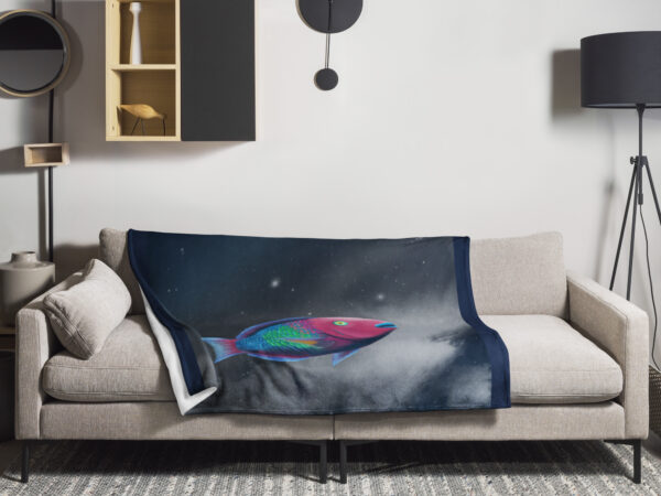 Parrot Fish Throw Blanket