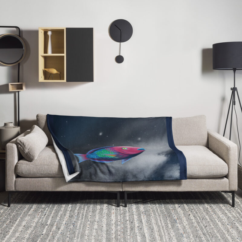 Parrot Fish Throw Blanket