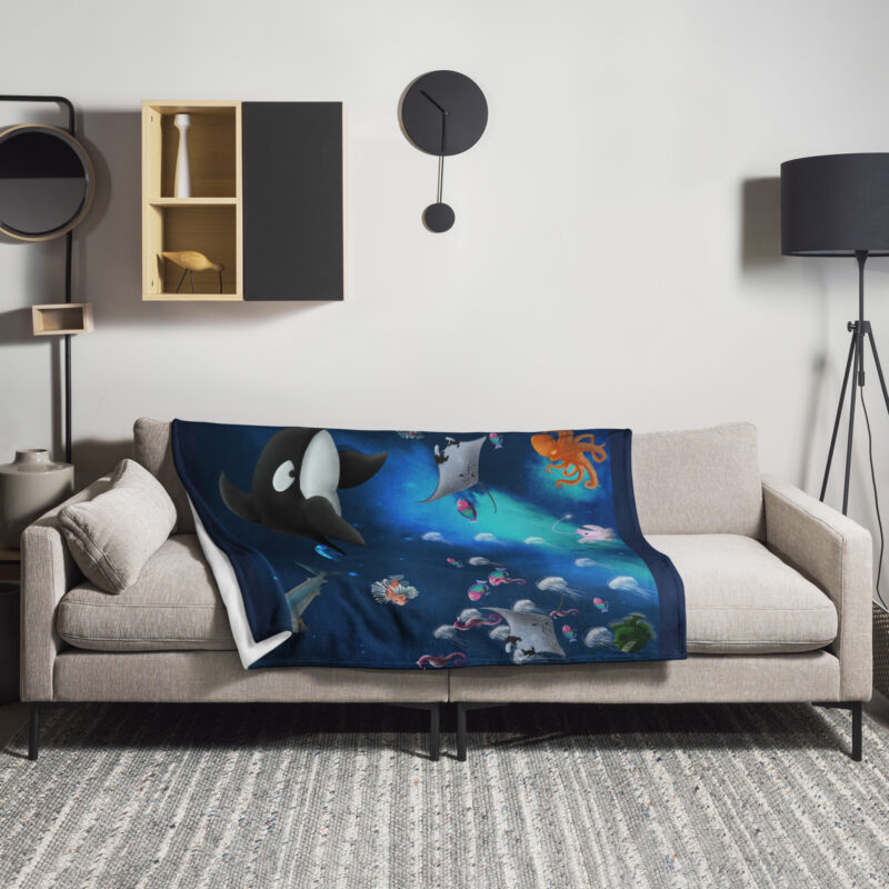 Ocean within the stars Throw Blanket