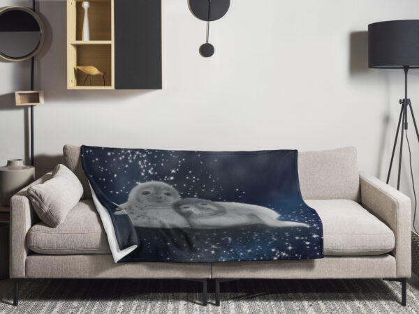 Cuddling Seals Throw Blanket