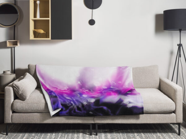 Pink abstract 3 Throw Blanket