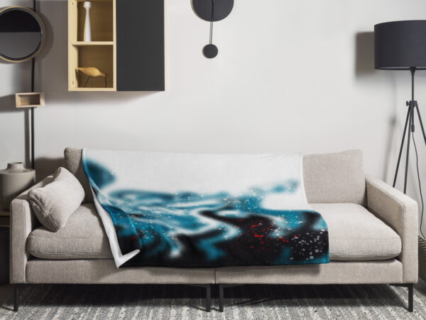 Green abstract Throw Blanket