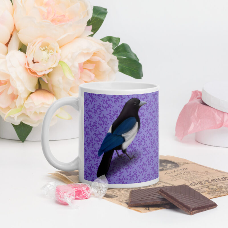 Magpie White glossy mug - Image 2
