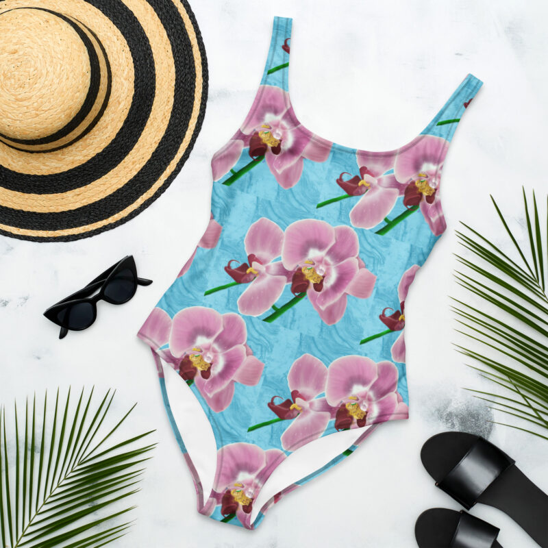Pink Orchids One-Piece Swimsuit