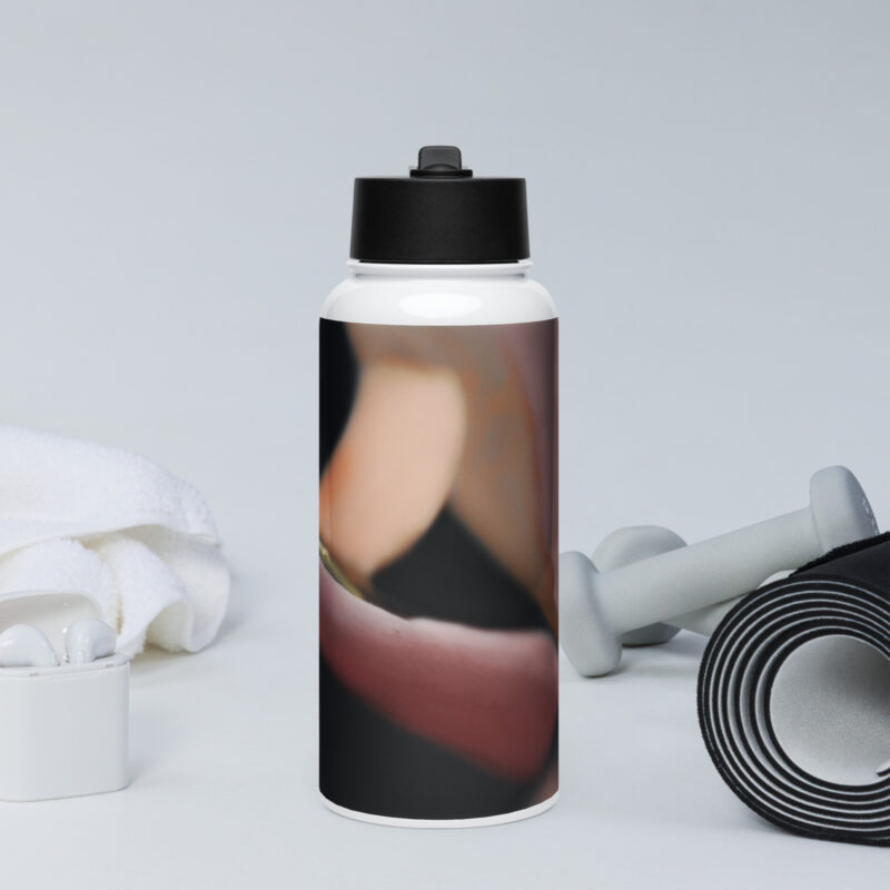 Bird of paradise Stainless steel water bottle with a straw lid