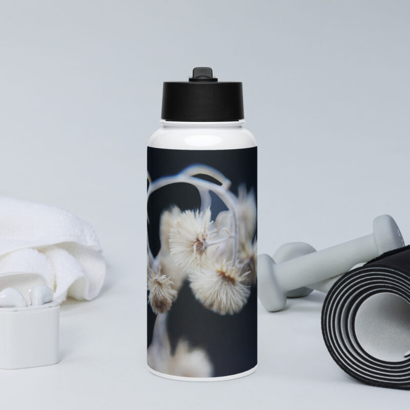 Gone to seed Stainless steel water bottle with a straw lid