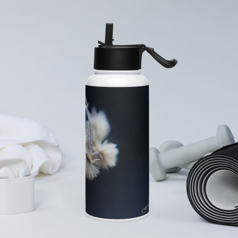 Gone to seed Stainless steel water bottle with a straw lid - Image 3